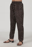 Ajrakh Printed Black Cotton Pant