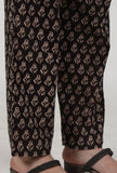 Ajrakh Printed Black Cotton Pant