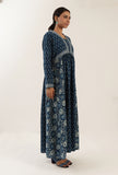 Ajrakh Print Blue Cotton Dress