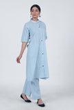 Sky Blue Cotton Kurta