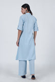 Sky Blue Cotton Kurta