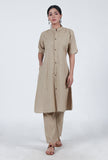 Beige Cotton Kurta