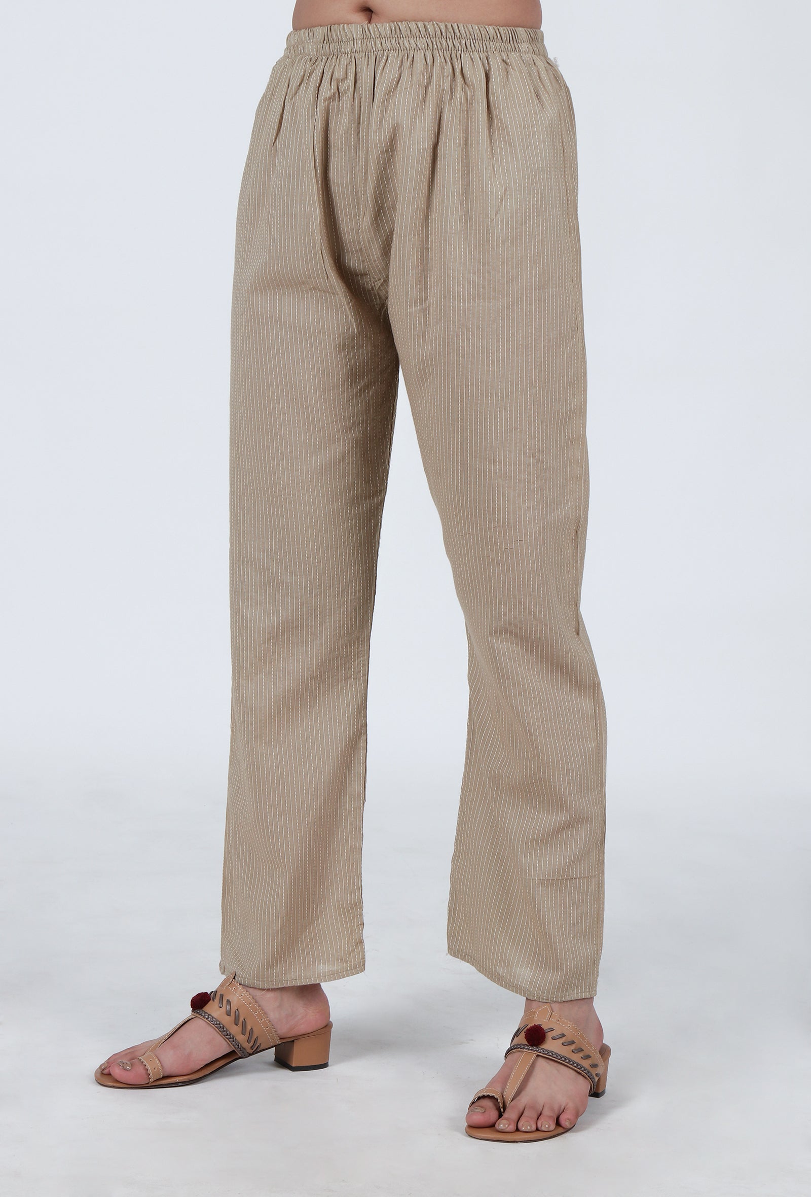 Beige Cotton Pant