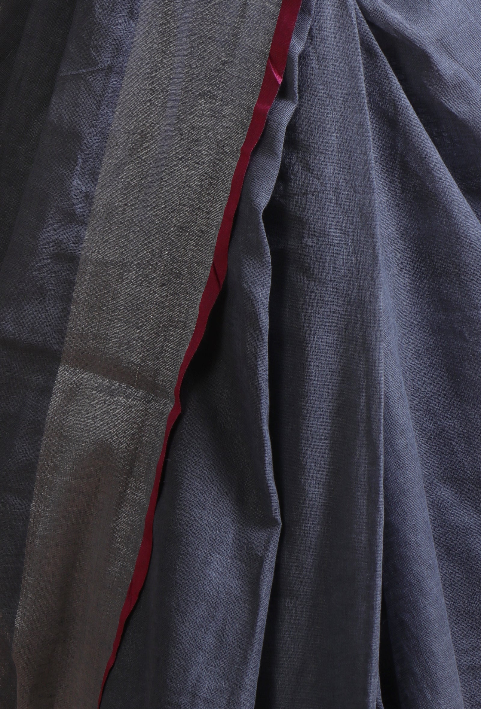 Grey & Pink Color Cotton Linen Saree With Unstitched Blouse