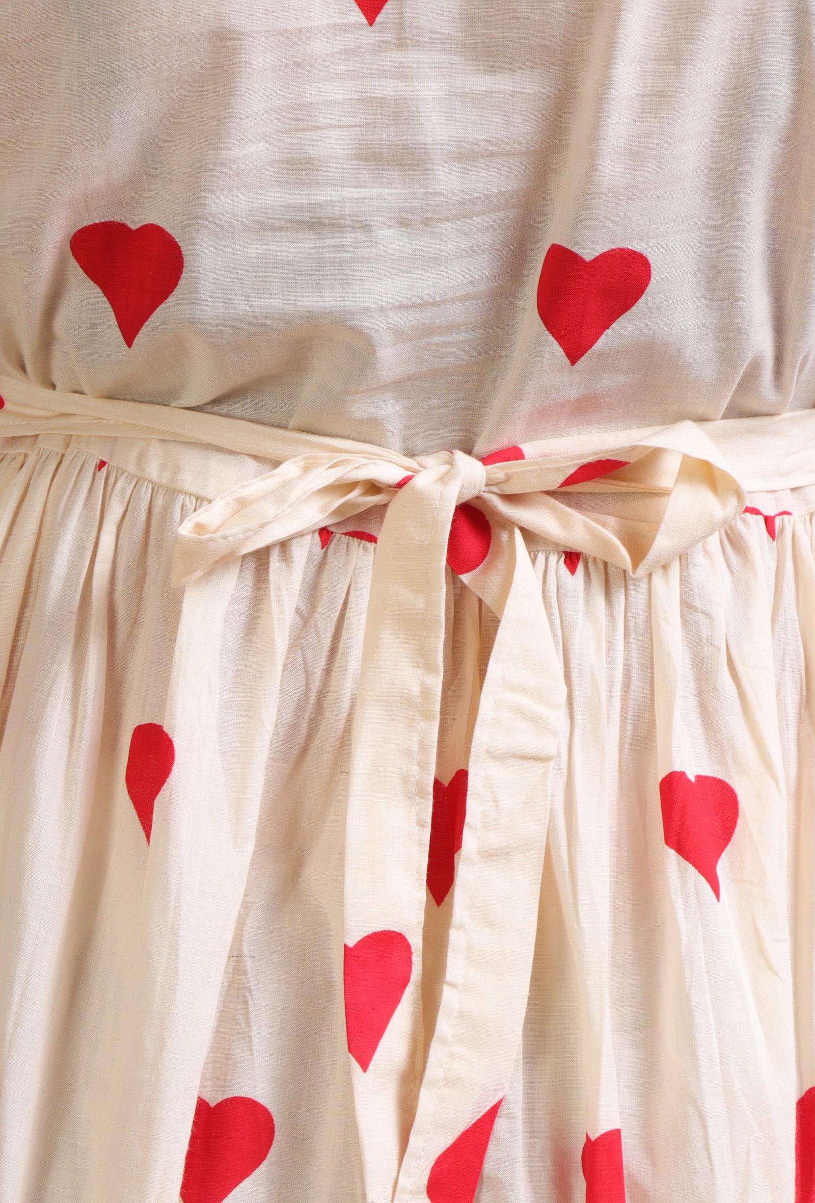 Set Of 2: Off White & Red Cotton Printed Kurta & Pant Set