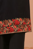 Black Woolen Ari Embroidered Phiran- Free Size