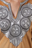 Beige Velvet Zari Embroidered Kurta, Pant And Dupatta Set- Free Size