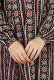 Ajrakh-Inspired Flared Kurta with Lace work Detailing