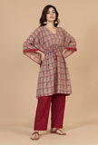 Block Printed Kaftan Kurta