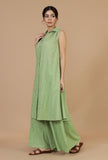 Light Green Sleeveless Shirt Kurta