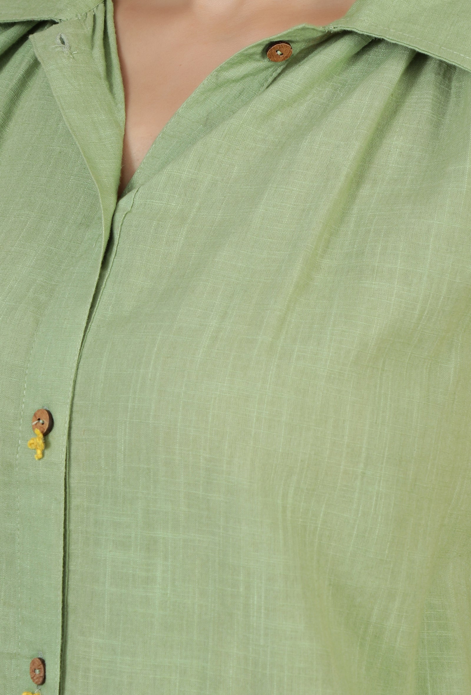 Light Green Sleeveless Shirt Kurta