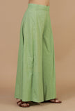 Light Green Cotton Palazzo Pants