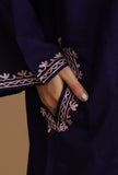Plum Phiran with Pink and Maroon Aari Embroidery- Free Size