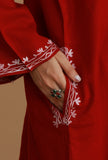 Maroon Phiran with Yellow and White Aari Embroidery- Free Size