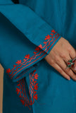 Teal Blue Phiran with Multi-Tone Aari Embroidery- Free Size