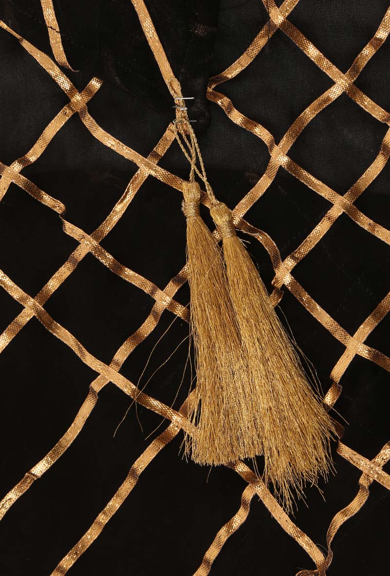 Black gota embroidered dupatta