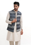 Slate Blue Ikat Nehru Jacket