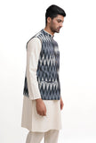 Slate Blue Ikat Nehru Jacket