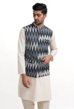 Slate Blue Ikat Nehru Jacket