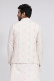 White Dobby Nehru Jacket