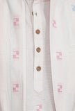 White Dobby Nehru Jacket