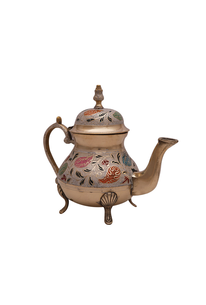 Brass Hand Painted Tea Kettle 680 ML