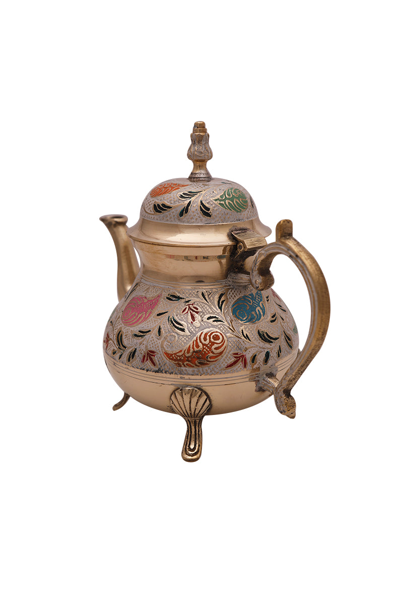 Brass Hand Painted Tea Kettle 680 ML