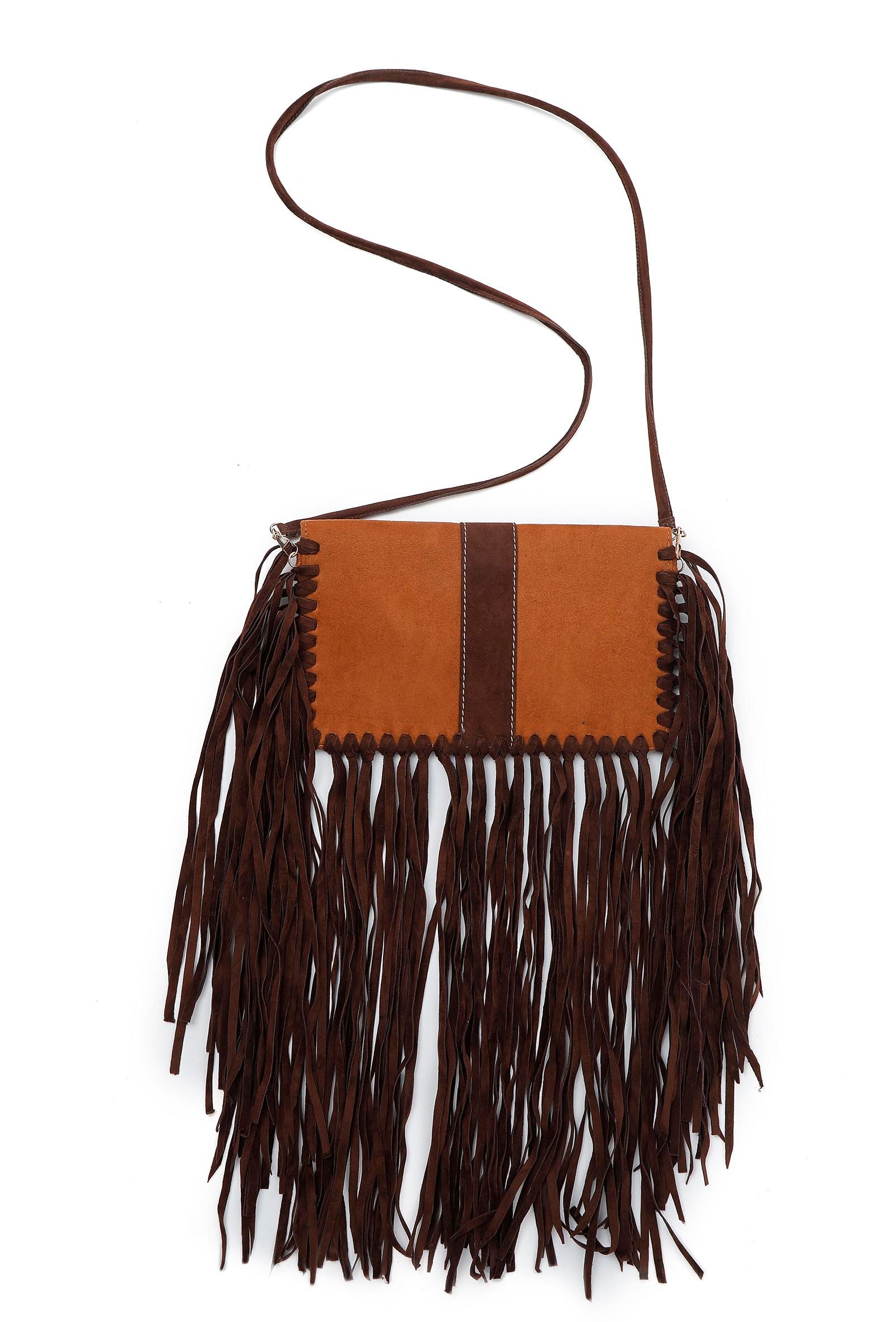 Buff Crossbody Frilled Bag