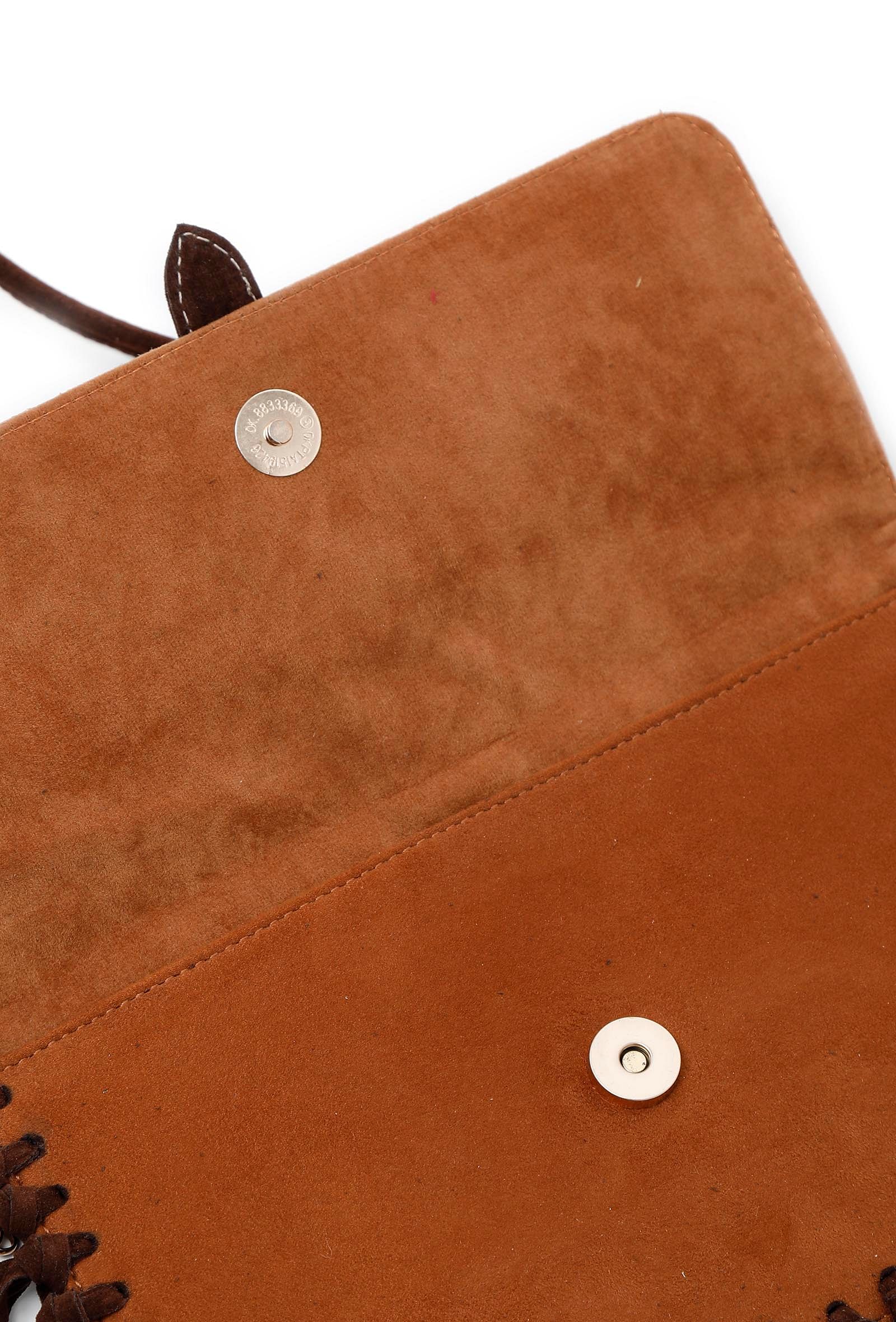 Buff Crossbody Frilled Bag