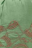 Light Green Dupion Silk Potli with Pink Strings