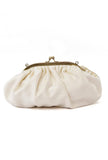 Kiya White-Golden Embellished Clutch Bag