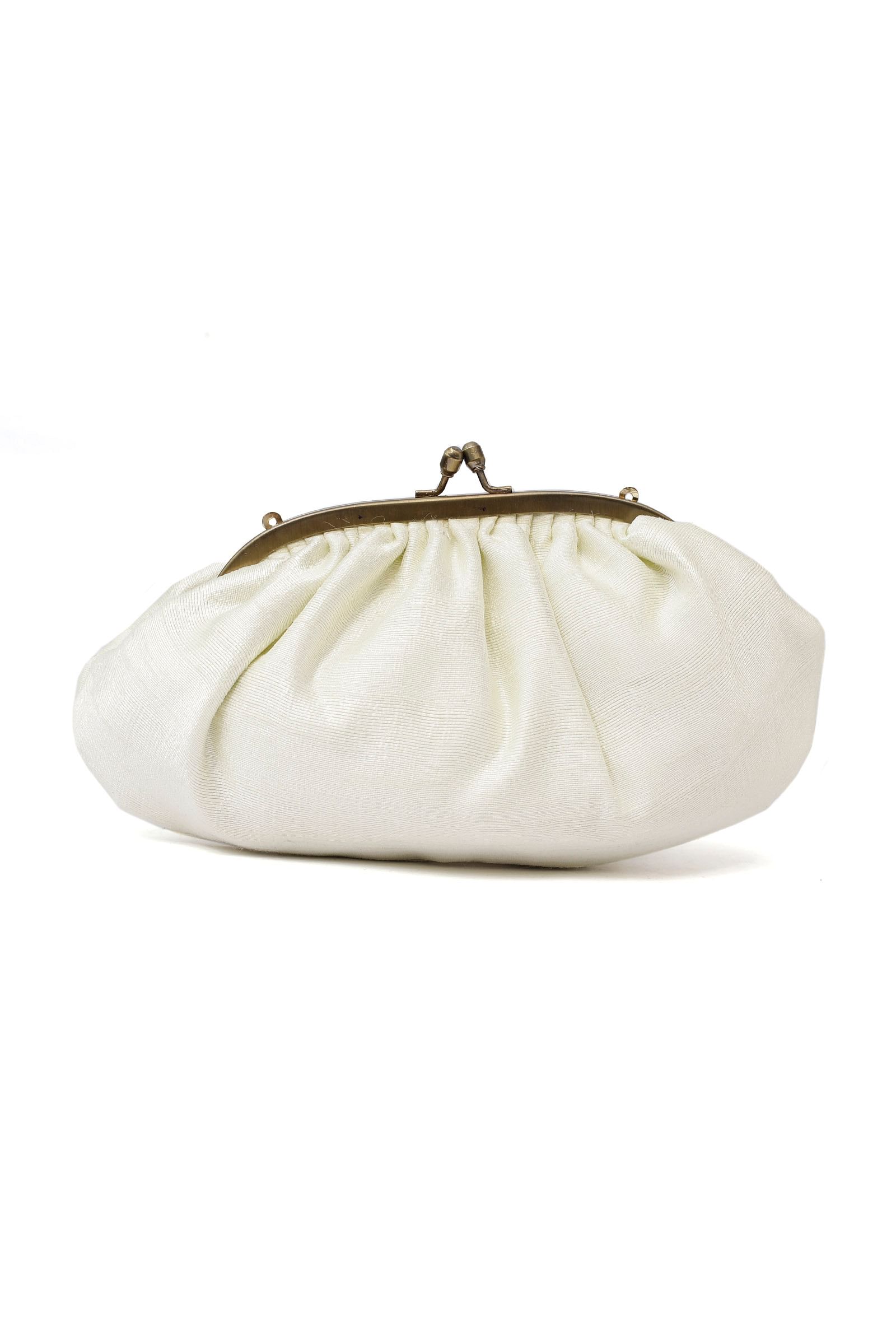 Solid White Clutch Bag