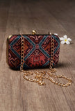 Anya Maroon, Blue & Multi Patola Print Rectangular Box Clutch