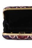 Noori Purple & Multi Patola Print Square Box Clutch