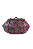 Blue & Multi Silk Patola Print Clutch