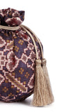 Brinda Blue & Multi Silk Patola Print Potli With Tassels