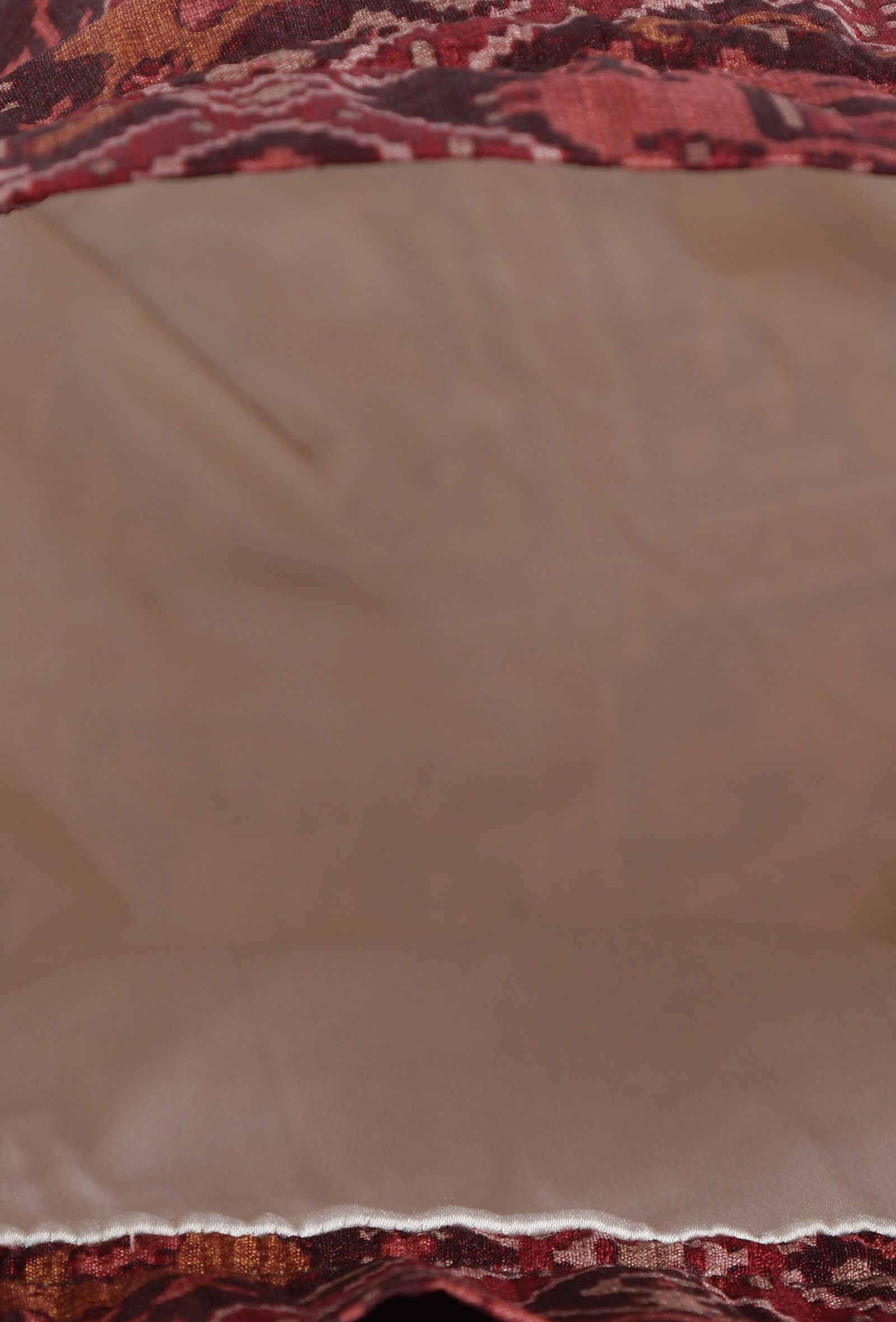 Gulika Maroon & Multi Silk Patola Print Potli With Tassels