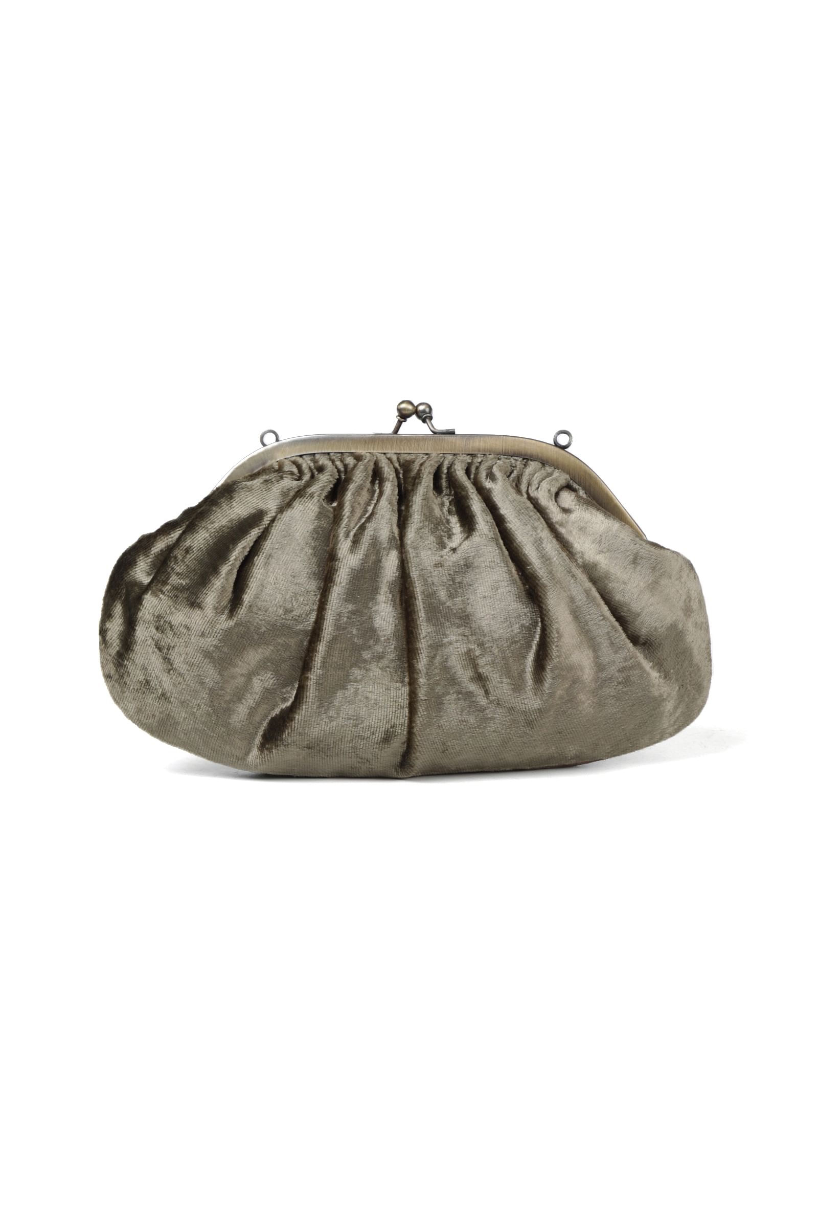 Olive Green gathered clutch