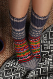 Anchor Grey Woolen Knitted Multicolor Winter Socks