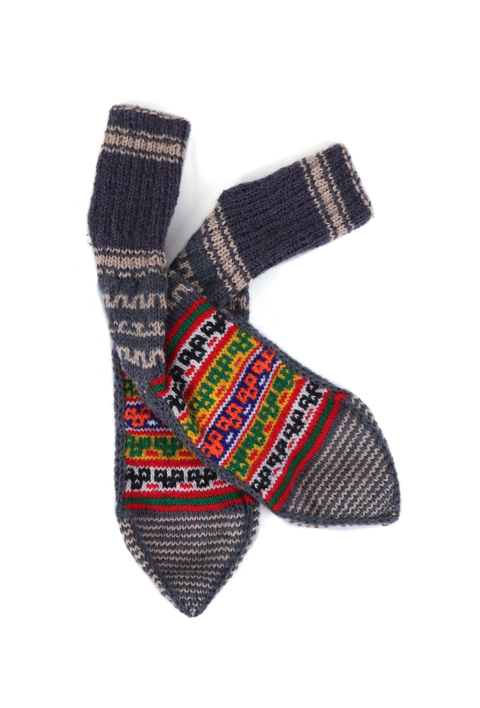 Anchor Grey Woolen Knitted Multicolor Winter Socks