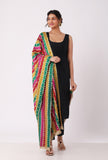 Green allover embriodred phoolkari dupatta