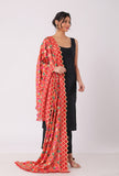Alta gold allover embriodred phoolkari dupatta
