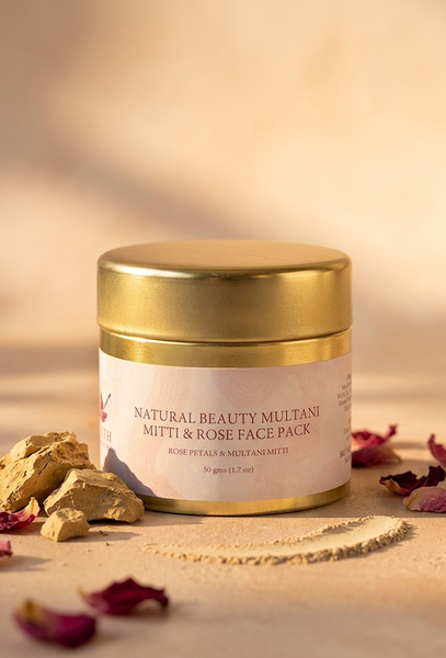 Buy Multani Mitti and Rose Face Pack Powder Online – TJORI