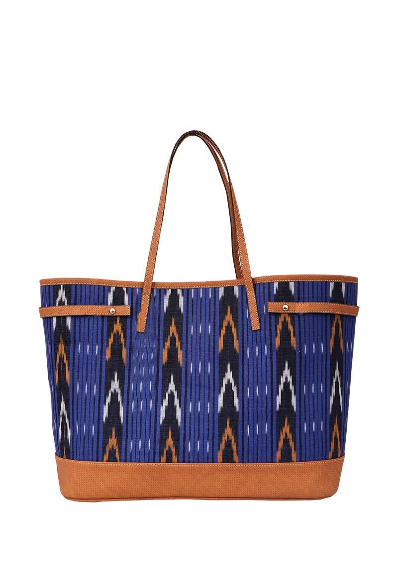 Blue Ikat Tote Bag