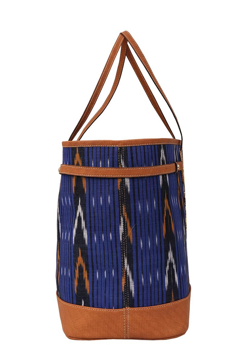 Blue Ikat Tote Bag