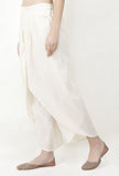 Ivory Cotton Slub Short Kurta With Dhoti
