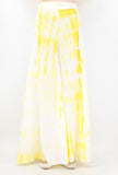 Summer Yellow And White Tie And Dye Cotton Palazzo