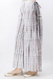 White And Black Tie And Dye Cotton Palazzo
