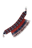 Maroon & Deep Blue Beaded Choker Necklace