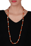 Gold-Plated Dholki Beads and Rudraksh Necklace